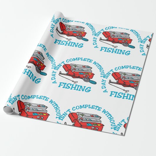 Fischfang abgeschlossen geschenkpapier (Ungerollt)
