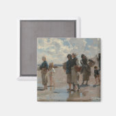 Fischfang auf Austern in Cancale - John Sargent Magnet (Vorderseite/Rückseite)