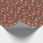 Fischfang auf Brown Geschenkpapier (Ecke)