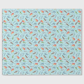 Fischfang auf Celeste Blue Geschenkpapier (Flach)