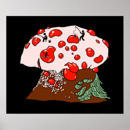Fischfang auf dem Mushroom der Blutungszacken Poster