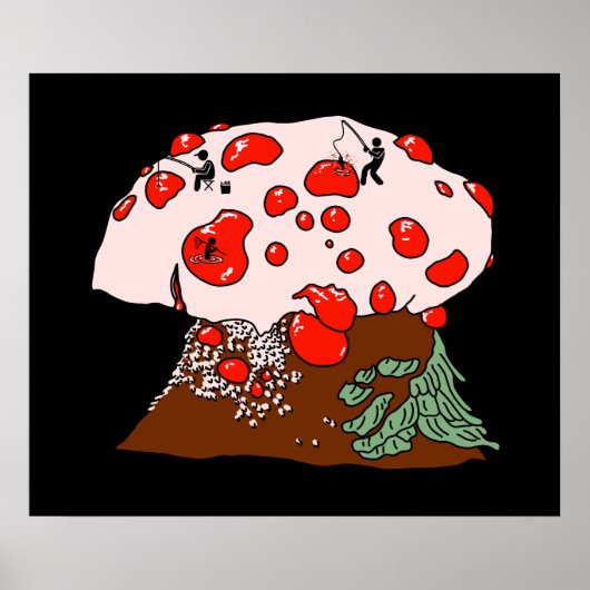 Fischfang auf dem Mushroom der Blutungszacken Poster (Vorne)