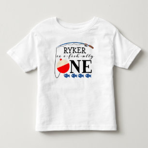 Fischfang auf Fischfang - ein erster Geburtstag im Kleinkind T-shirt