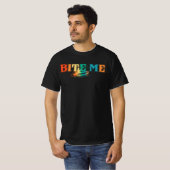 Fischfang Bite Me Funny Fish Fisherman Cat T-Shirt (Vorne ganz)