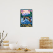 Fischfang - Clackamas, Oregon Poster (Küche)