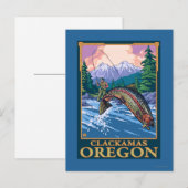 Fischfang - Clackamas, Oregon Postkarte (Vorne/Hinten)