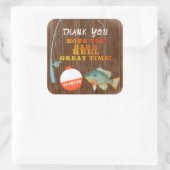 Fischfang Danke Geburtstagsaufkleber Quadratischer Aufkleber (Tasche)