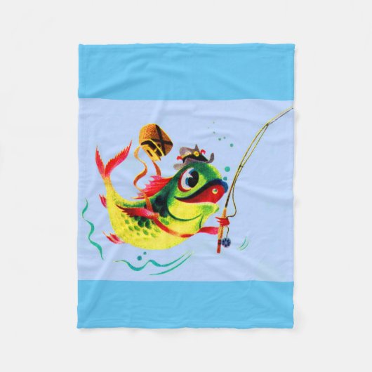 Fischfang der 40er Jahre Fleecedecke (Vorderseite)