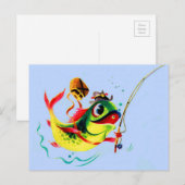 Fischfang der 40er Jahre Postkarte (Vorne/Hinten)