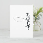 Fischfang Einladung (Stehend Vorderseite)