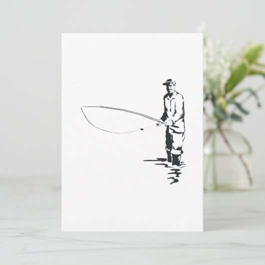 Fischfang Einladung (Stehend Vorderseite)