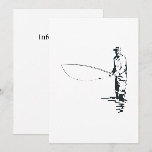 Fischfang Einladung (Vorne/Hinten)