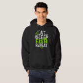 Fischfang Fangt Schlaf Fischfang Wiederholung für Hoodie (Vorne ganz)
