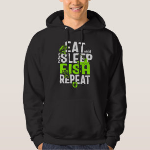 Fischfang Fangt Schlaf Fischfang Wiederholung für Hoodie