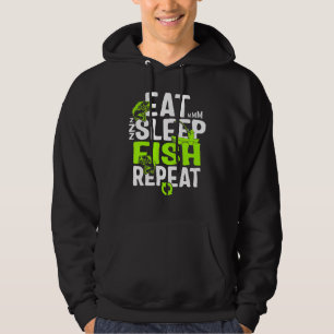 Fischfang Fangt Schlaf Fischfang Wiederholung für Hoodie