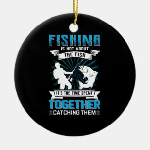 Fischfang Fischerei Es ist die Zeit, die gemeinsam Keramik Ornament