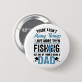 Fischfang Fischerei Vater Button (Vorne & Hinten)