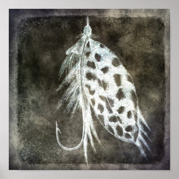 Fischfang - Fischfang Angelhaken Poster