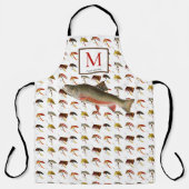 Fischfang Fischfang Fischfang Weißes Wasser Farbe Schürze (Vorderseite)