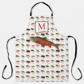 Fischfang Fischfang Fischfang Weißes Wasser Farbe Schürze (Vorderseite)