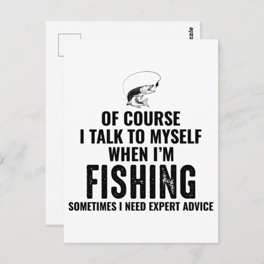 Fischfang Fischfang Joke Funny Spaß Square St Postkarte (Vorne/Hinten)