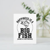 Fischfang Fischfang Outdoor Funny Joke Square S Postkarte (Stehend Vorderseite)