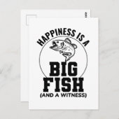 Fischfang Fischfang Outdoor Funny Joke Square S Postkarte (Vorne/Hinten)