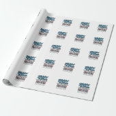 Fischfang & Frei Patriotischer Angelköder Vintage Geschenkpapier (Ungerollt)