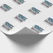 Fischfang & Frei Patriotischer Angelköder Vintage Geschenkpapier (Ecke)