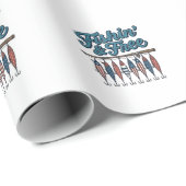 Fischfang & Frei Patriotischer Angelköder Vintage Geschenkpapier (Rolleneckpunkt)