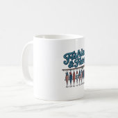 Fischfang & Frei Patriotischer Angelköder Vintage Kaffeetasse (Vorderseite Links)