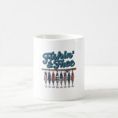 Fischfang & Frei Patriotischer Angelköder Vintage Kaffeetasse (Mittel)