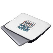 Fischfang & Frei Patriotischer Angelköder Vintage Laptopschutzhülle (Vorne Knopf)