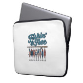 Fischfang & Frei Patriotischer Angelköder Vintage Laptopschutzhülle (Vorderseite Links)