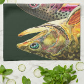 Fischfang für drei große Fischforelle Handtuch (Gefaltet)