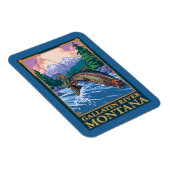 Fischfang - Gallatin River, Montana Magnet (Rechte Seite)