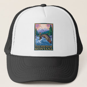 Fischfang - Gallatin River, Montana Truckerkappe