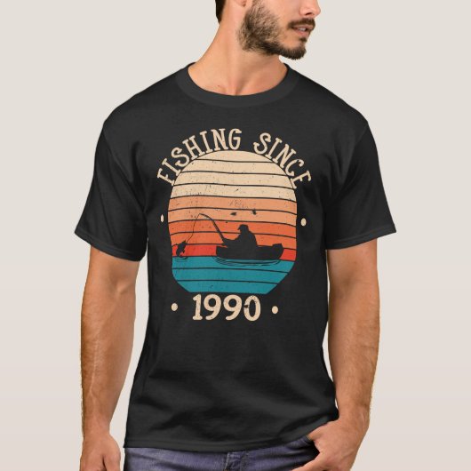Fischfang Geburtstag 1990 T-Shirt (Vorderseite)