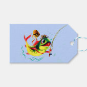 Fischfang Geschenkanhänger (Vorderseite (Horizontal))