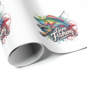 Fischfang Geschenkpapier (Rolleneckpunkt)