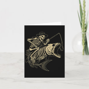 Fischfang Halloween B Fischfang Skelettfischerei Karte