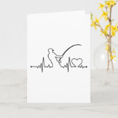 Fischfang Herzschlag Fischfang Angelangler Vater Karte (Gelbe Blume)