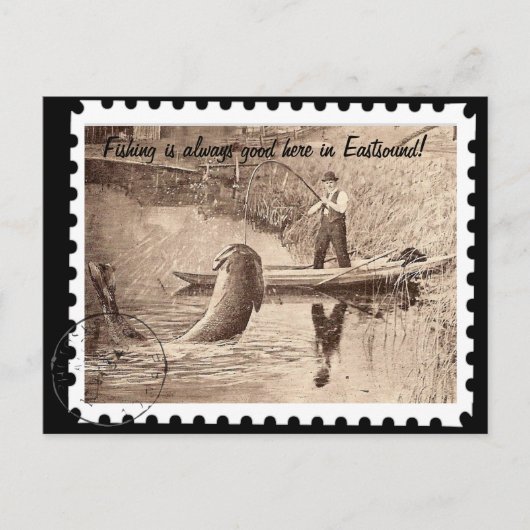 Fischfang hier in Eastsound Postkarte (Vorderseite)