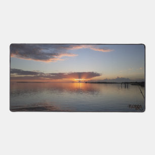 Fischfang im Cedar Key Florida Beach Sunset Foto Schreibtischunterlage