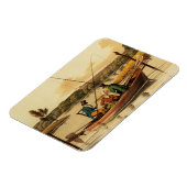 Fischfang in einer Punt, bestrichen von I. Clark,  Magnet (Linke Seite)