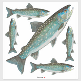 Fischfang in Grönland Char Aufkleber