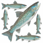 Fischfang in Grönland Char Aufkleber (Vorderseite)