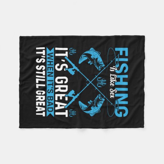 Fischfang ist großartig fleecedecke (Vorderseite (Horizontal))