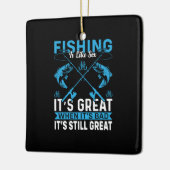 Fischfang ist großartig keramikornament (Links)