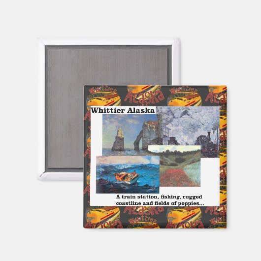 Fischfang Jagd Poppies Whittier Alaska Magnet (Vorderseite/Rückseite)